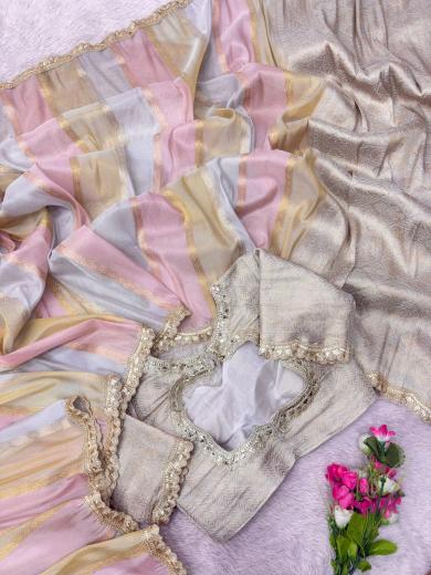 Akshara banarasi multi tissue silk saree market